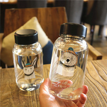 Creative Animal Transparent Glass Cups Students children with cloth cover cute juice cups Summer with tea sepputer tea cups