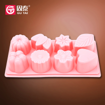 8 continuous flower type silicone mold chocolate jelly pudding cake mold ice mold hand soap mold high temperature resistance