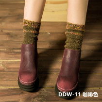 Han Edition Retro Thickening Warm Autumn Winter Thick Wire Socks Pile Socks Socks Socks Socks NEW SHORT BOOTS SOCKS PURE COTTON COLOR SOCKS