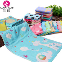 Orchid three-layer cotton absorbent gauze adult towel 2 childrens towels 2
