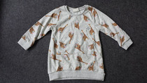 Has arrived in Spain ZARA childrens clothing new female treasure gray giraffe sweatshirt 6029 501