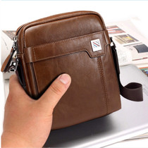 New mini mens package bag mens bag single shoulder bag summer casual mens small satchel leather bag sports sloped satchel