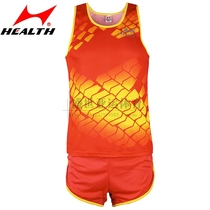 Hayles mens and womens sports suit sleeveless vest running suit breathable long-distance running shorts professional track and field suit