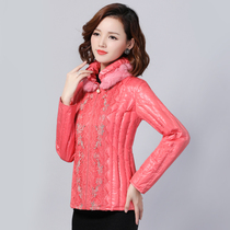 Snow silver fox winter light slim women long sleeve down jacket liner women underwear mother outfit