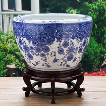 Send base Jingdezhen ceramic fish tank turtle tank Large ceramic fish tank goldfish tank Water lily tank Bowl lotus tank