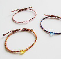 Imported Crystal Star Bracelet Foot Chain Color Customizable Length Adjustable Red Pink Polychromatic Art Forest Ornament