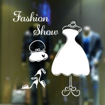 Womens clothing store window sticker wall sticker Double-sided glass sticker Womens bag clothing store decoration decoration sticker