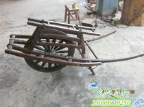 YQ067 Antique old handicraft unicycle handmade unicycle grass cart wooden film and television props retro ornaments