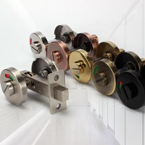 Stainless Steel Public Intersanitary Mark Lock Thickened Door Panel Indicating Lock Washroom Red Green Indication Lock