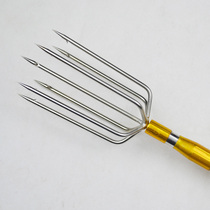 Special punch drill stainless steel seven-tooth harpoon head round fork Seven-tooth lantern fish fork telescopic fork fish rod plug fish plug