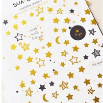 Handbook material handwritten newspaper stickers Handbook diary photo album gilding PVC Gold Star decoration stickers