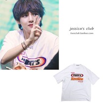 South Korea] Combination bulletproof Youth League Kim Tae-hyung with the same letter printing pattern short-sleeved couple T-shirt