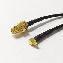 RP-SMA external thread inner needle turn MMCX bent male head 15cm RG174 cable