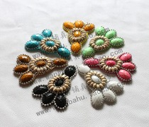 Bohemian Wind Color Wood Beads Water Drill Nail Beads Shoe Flower Triangle DIY Slop Heel Sandals Shoes Head Trim Shoes Flowers