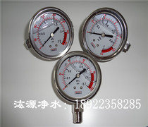 Promotional stainless steel seismic oil pressure gauge YN60 pipeline type seismic pressure gauge 1MPA panel type 304 case