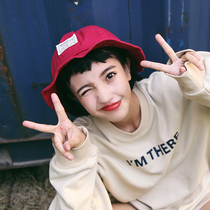 Hat female summer Korean version of the brim foldable mens basin hat soft sister fashion simple label outdoor tide fisherman hat