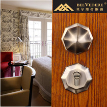 Shuangshan Hardware Belvidi BELVEDERE Pure Copper Simple Antique Indoor Wooden Door Door Lock Key