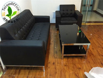 Chengdu Tyson office furniture 2015 new simple modern leisure leather sofa reception sofa