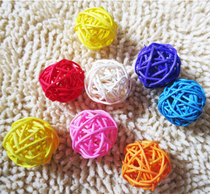 Cat toys Rattan bell ball Cat bell ring toy Dog toys Rattan Rattan Ball Pet toys 2