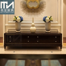 New American TV Cabinet Solid Wood American Ground Cabinet European-style Audiovisual Cabinet Living-room Drawer Lockers New Chinese TV Cabinet