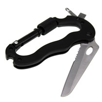 Current Goods Supply Outdoor Multifunction Mountaineering Buckle Field Tool Hanging Buckle Stainless Steel Multifunction Mountaineering Buckle
