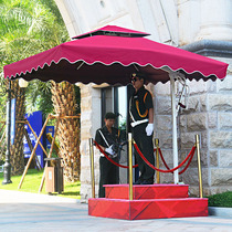 Outdoor umbrella security guardsOutdoor image stationsGangtersProperty Grand Sun courtyard advertising parasolar parasol