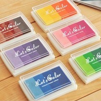 DIY ink stamp mate creative large gradient color ink pad wedding sign colorful printing table 6 color selection