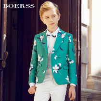 BOERSS childrens suit dress suit boy suit flower girl costume host British baby dress