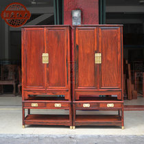 Lao Large Red Acid Branches Single Plate Vegetarian Face Rounded Corner Cabinet Lockers Min Clear Classical Solid Wood Red Wood Wardrobe