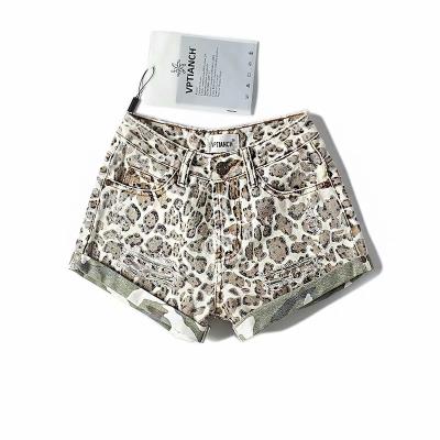 BAO WELN JEANS SHORTS 2020 NEW HIGH WAIST PERSONALITY STREET PAT BF NET RED CURL HAIR SIDE Thin Fashion Hot Pants