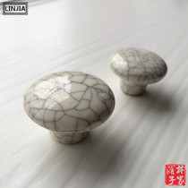 European Milky White broken pattern simple pattern fine yellow ceramic green ancient pull hand pastoral cabinet drawer wardrobe door handle