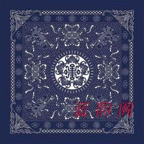 Handmade grass and wood dyed extra square tablecloth square double-sided flower tablecloth Hotel 200*200