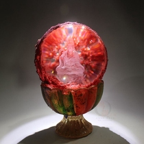 Antique antique blood color endogenous Guanyin statue relic Tibetan Buddhism
