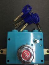 Old-style Yufeng green blue security door three-column round handle security door c level automatic lock