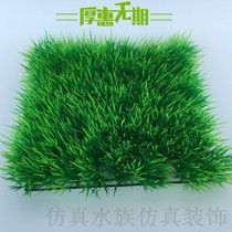 Fish tank building View soft Secret paving bottom green turf emulation Water ethnic decoration Lawn supermarket Background wall Green