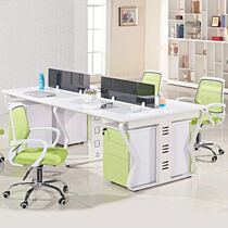 Staff desk Simple modern table and chair combination Computer four-person position 4 screen work 6 work office furniture