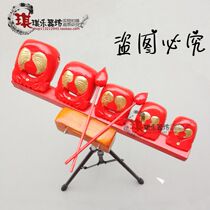 Professional troupe performance type with bracket high-end set five-tone wooden fish 5-tone wooden fish national instrument stick