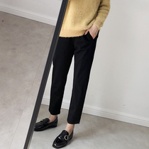Xiaoxijia~chic spring and autumn new Korean loose nine-point casual cigarette tube thin elastic waist Harun trousers female