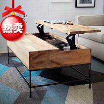 Special multifunctional lifting coffee table simple modern living room small apartment creative coffee table solid wood telescopic coffee table Nordic