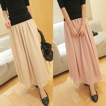 European and American Lean Fairy skirt snowspun half-body long skirt Skirt Trailing long skirt Skirt Big Code Half Body Dress Veil