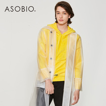 Asobio mens windbreaker mens fashionable transparent single-breasted European and American show coat mens early autumn mens windproof clothing