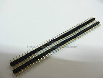 2 54 spacing single row double plastic needle 1*40P ALL COPPER GOLD-plated TOTAL LENGTH 15MM UPPER NEEDLE 3MM LOWER NEEDLE 3MM