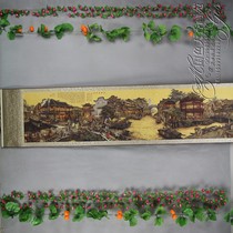 Promotion Antique celebrity calligraphy Calligraphy and painting Chinese painting Landscape painting Zhongtang painting Wall painting Long roll Hengfu Jiangnan Water Town map