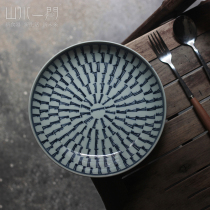 Landscape An antique blue and white hundred longevity pattern plate Jingdezhen ceramic tableware high temperature plate fruit snack plate characteristics