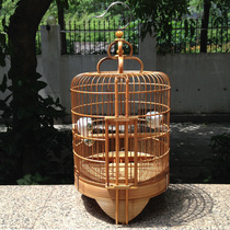 Eyebrow cage bamboo pigeon cage bamboo bamboo bird cage Starling old bamboo cage Qingyuan cage four joy bird cage thrush bird cage