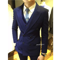 Korean slim suit male business professional dress groom groom best man wedding suit vest three-piece mens suit