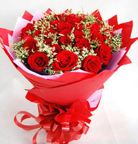 Shanghai florist to send flowers birthday wishes flowers Courier order flowers 19 red rose bouquet flower shop buy flowers