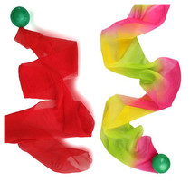 Jiujiuxing long silk ribbon soft ball new performance long silk belt soft ball big red gradient color