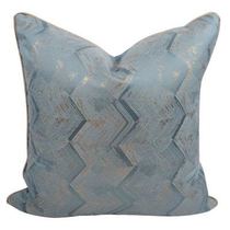 Modern luxury blue silver and gold thread sofa blended pillow cushion pillowcase villa model room soft bag cushion pillow