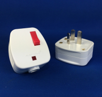 Yongjian national standard triple pole 10A power plug 10A with switch with LED wiring plug DIY